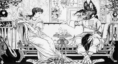La bella e la bestia, 1874 da Walter Crane